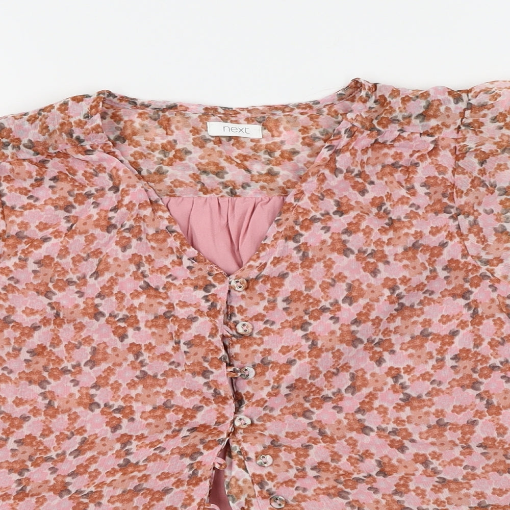NEXT  Girls Pink Floral  A-Line  Size 11 Years