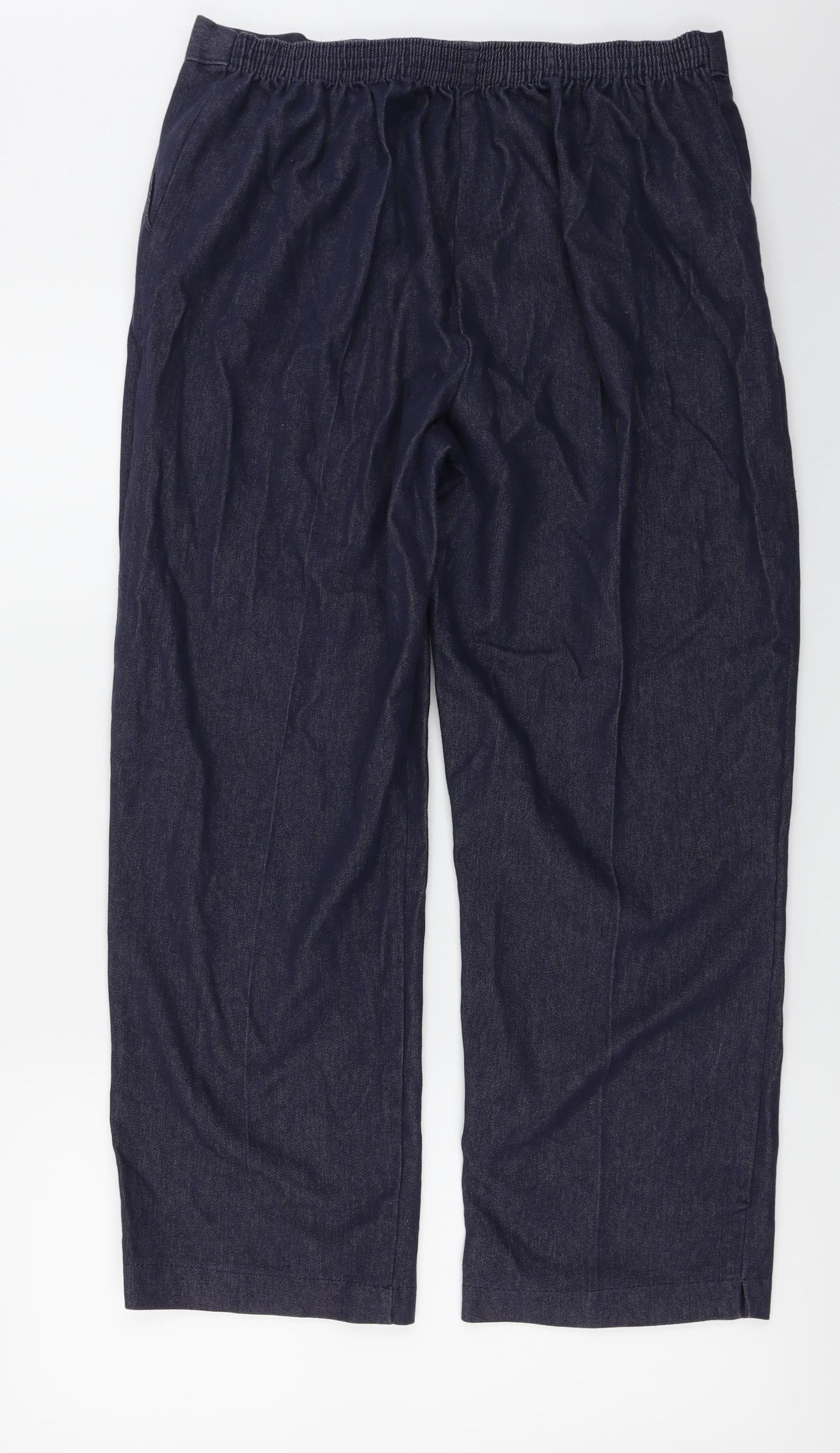 Womens UK Size 18 Preworn Regular Fit  Blue Trousers