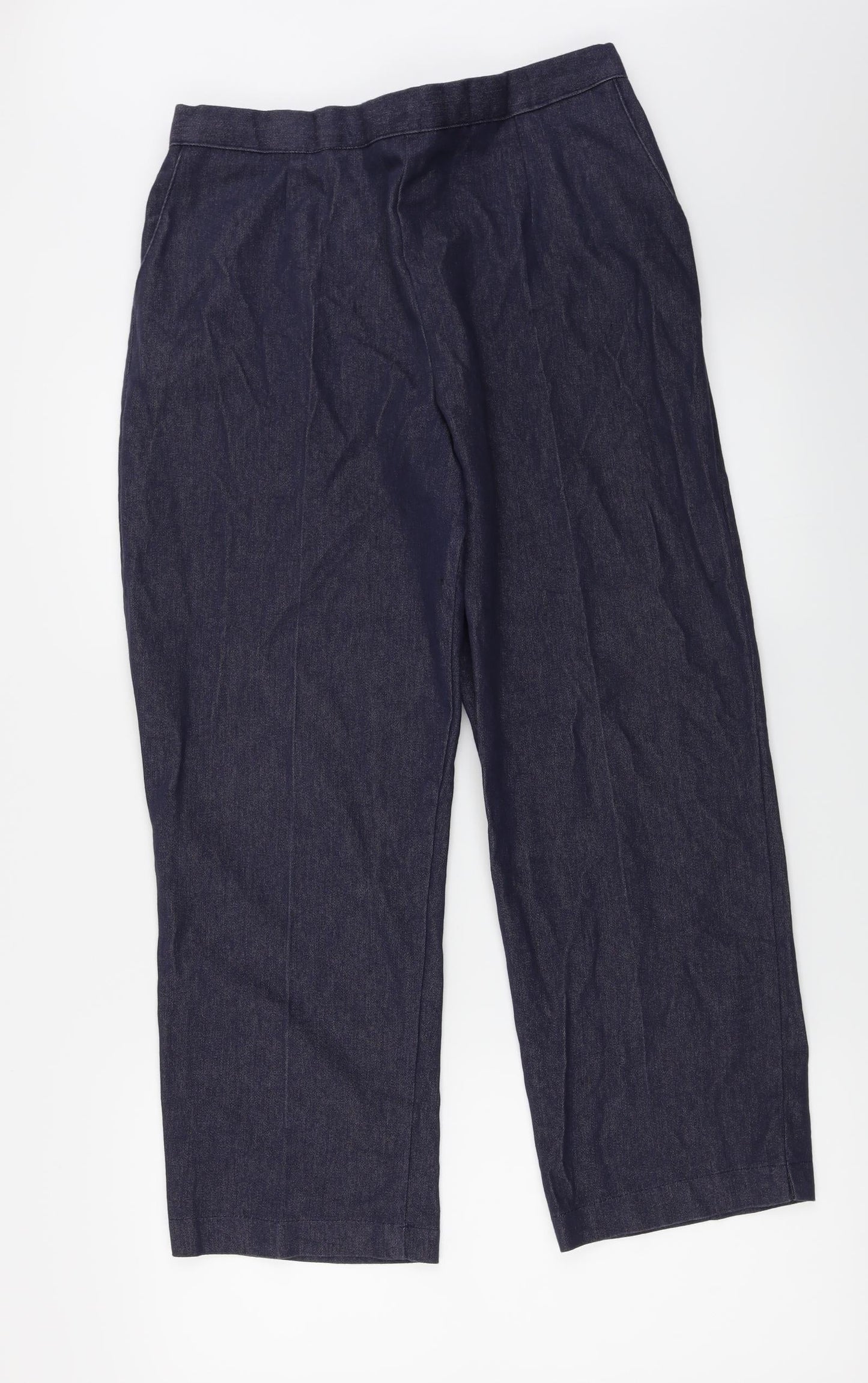 Womens UK Size 18 Preworn Regular Fit  Blue Trousers