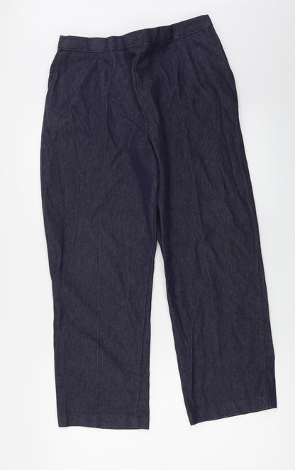 Womens UK Size 18 Preworn Regular Fit  Blue Trousers