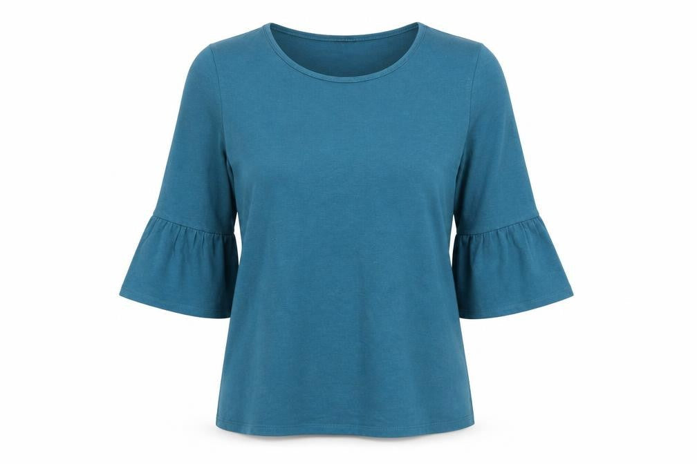 Womens UK Size 14 Roman Green Basic T-Shirt