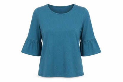 Womens UK Size 14 Roman Green Basic T-Shirt