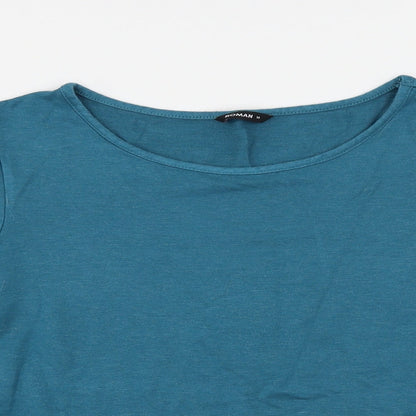 Womens UK Size 14 Roman Green Basic T-Shirt