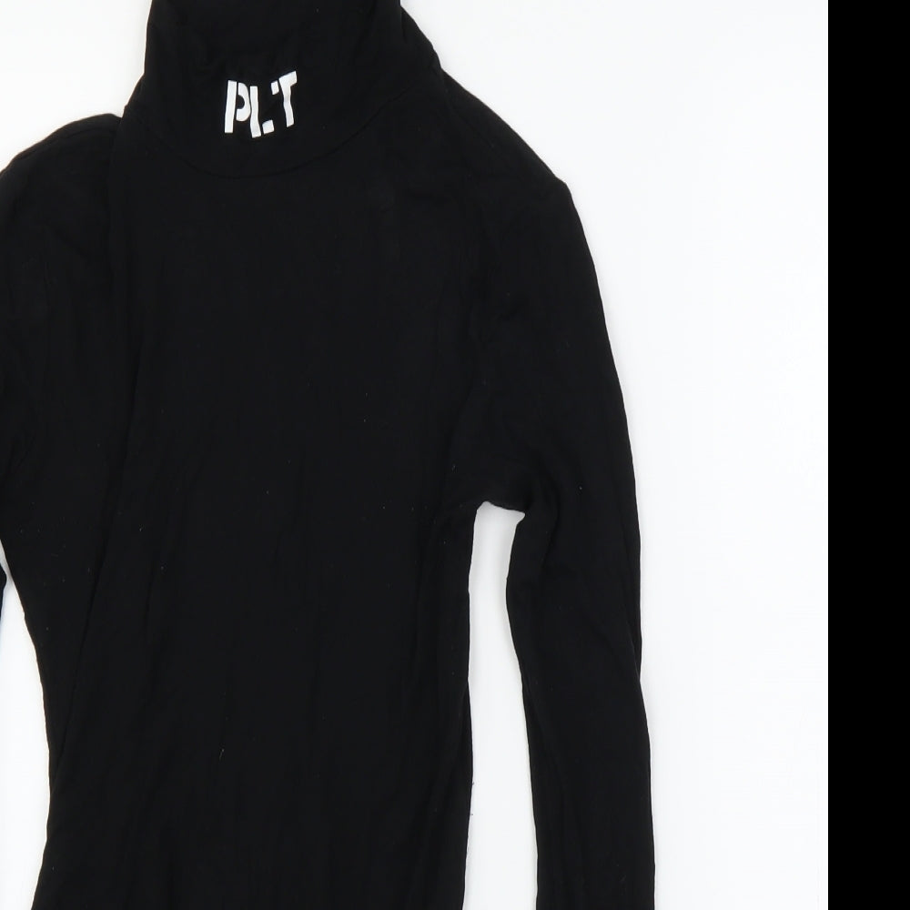 PRETTYLITTLETHING Womens Black   Leotard One-Piece Size 8