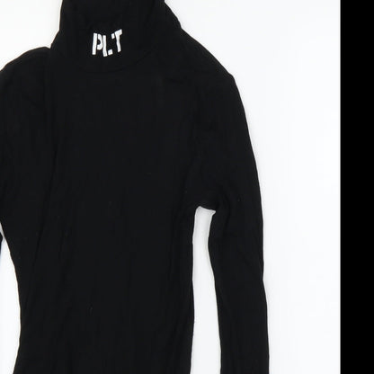 PRETTYLITTLETHING Womens Black   Leotard One-Piece Size 8