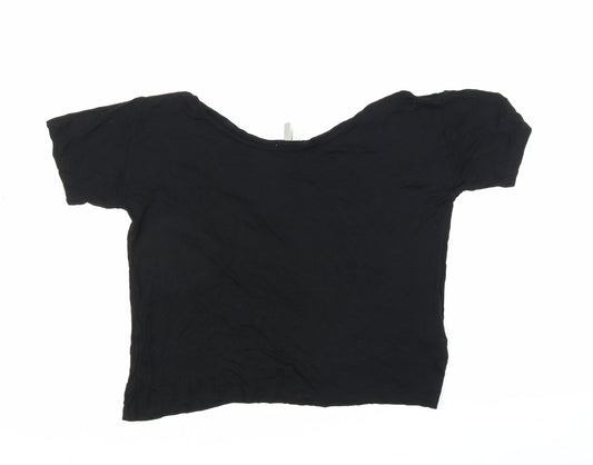 Womens UK Size 12 ASOS Black Basic T-Shirt