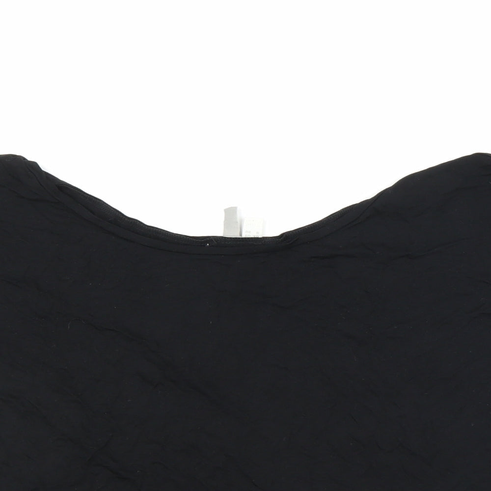 Womens UK Size 12 ASOS Black Basic T-Shirt