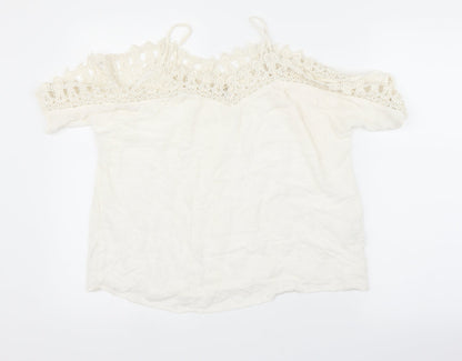 Womens UK Size 6 River Island White Camisole Blouse