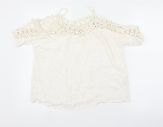 Womens UK Size 6 River Island White Camisole Blouse