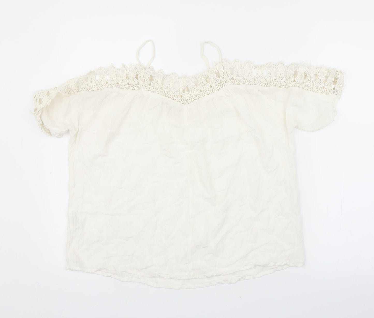 Womens UK Size 6 River Island White Camisole Blouse