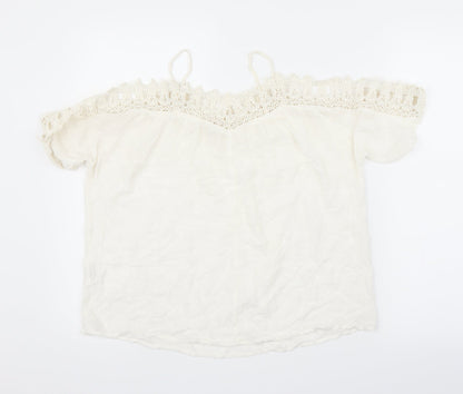 Womens UK Size 6 River Island White Camisole Blouse