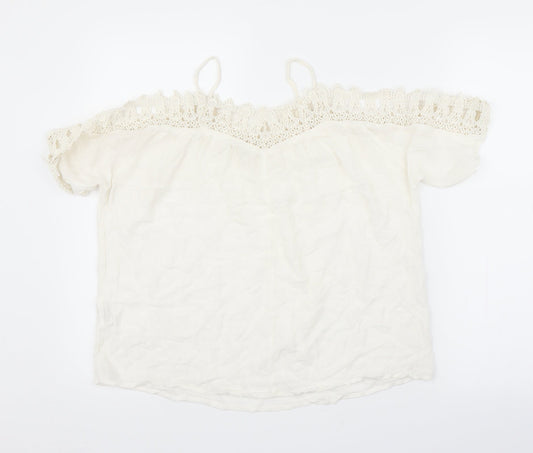 Womens UK Size 6 River Island White Camisole Blouse