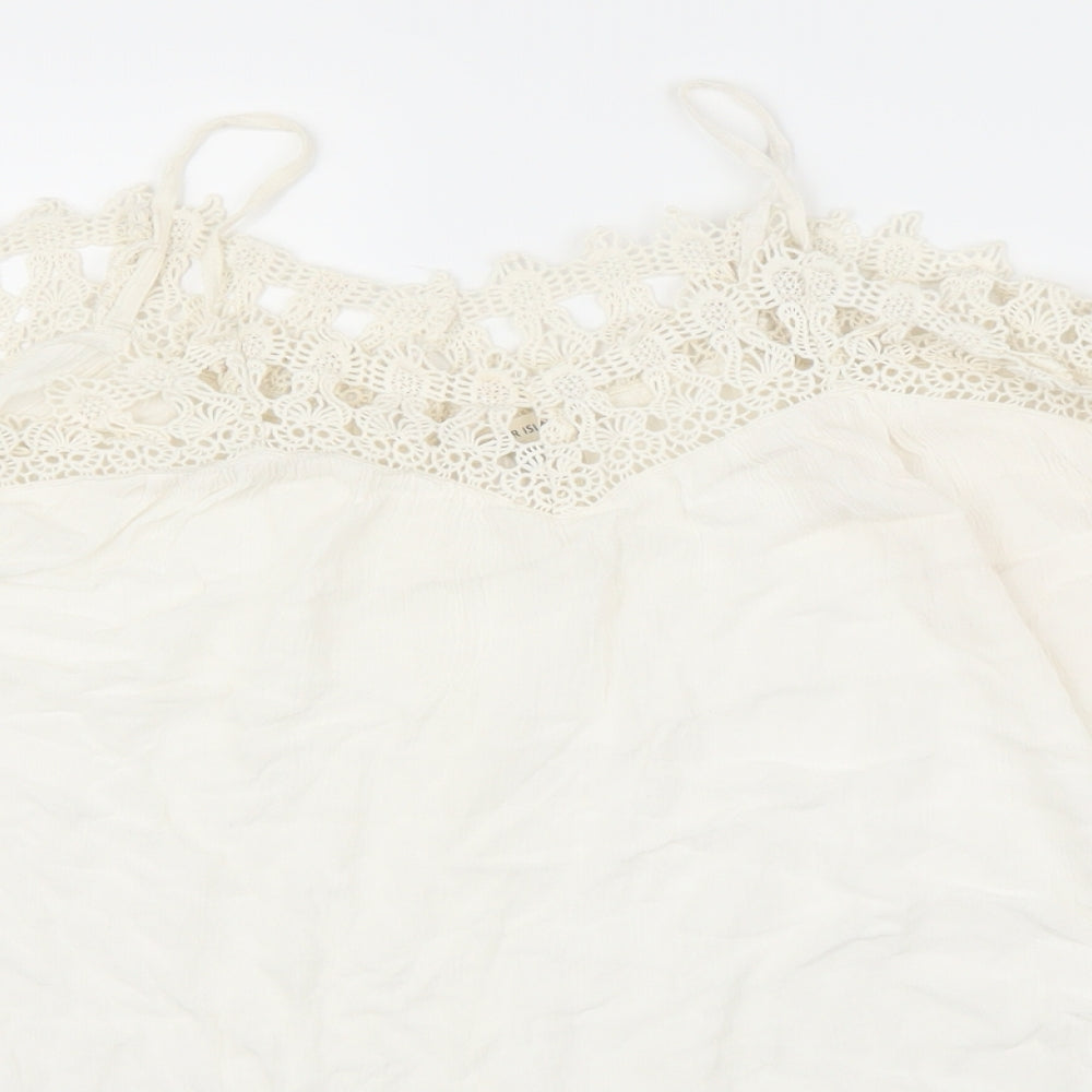 Womens UK Size 6 River Island White Camisole Blouse