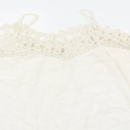Womens UK Size 6 River Island White Camisole Blouse