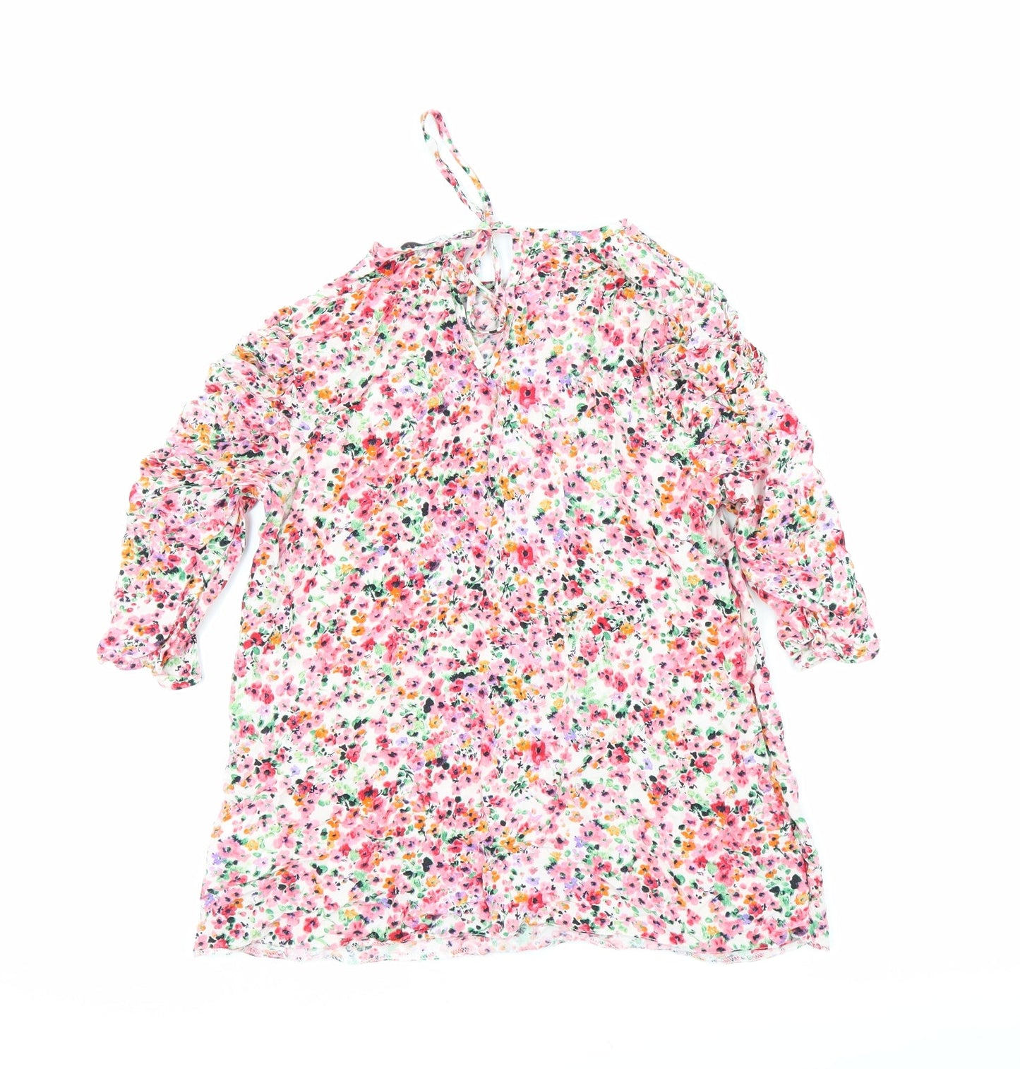 Papaya Womens Pink Floral  Basic Blouse Size 10