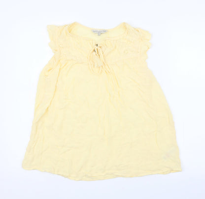 F&F Womens Yellow   Basic Blouse Size 8
