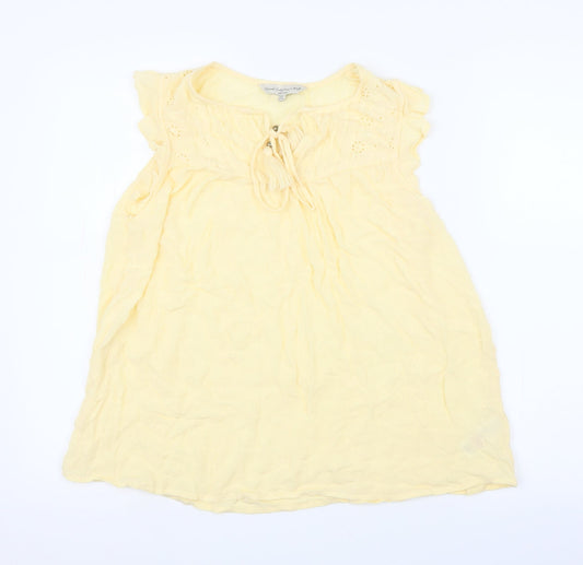 F&F Womens Yellow   Basic Blouse Size 8
