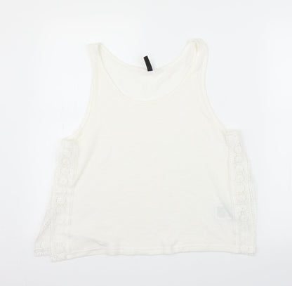 Womens UK Size M H&M White Basic Tank