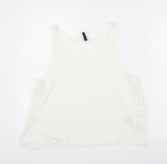 Womens UK Size M H&M White Basic Tank