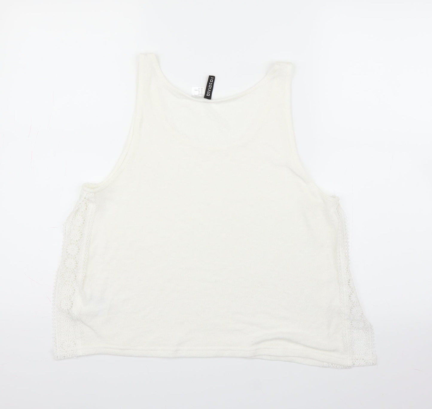 Womens UK Size M H&M White Basic Tank
