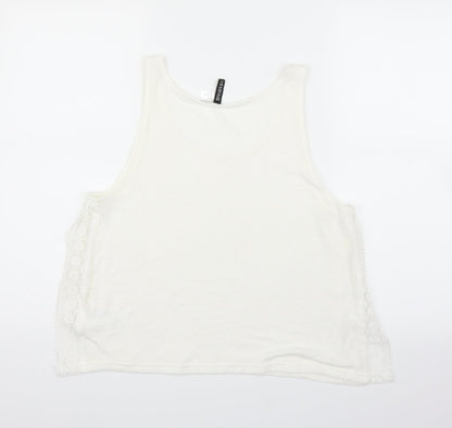 Womens UK Size M H&M White Basic Tank