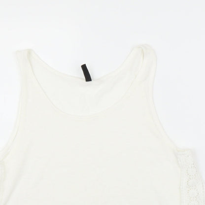 Womens UK Size M H&M White Basic Tank