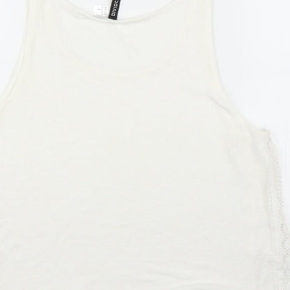Womens UK Size M H&M White Basic Tank