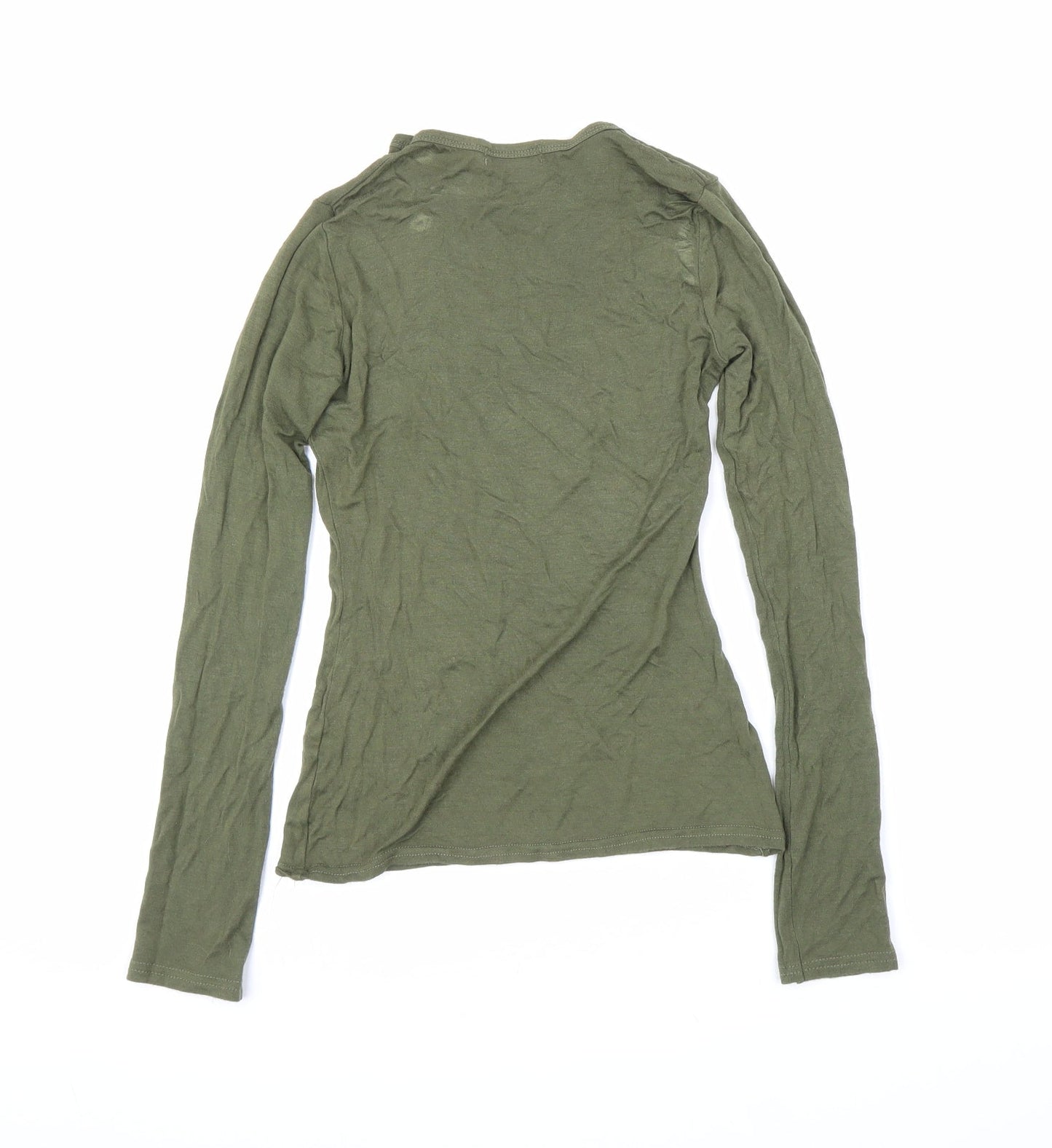 Womens UK Size 8 PRETTYLITTLETHING Green Basic T-Shirt