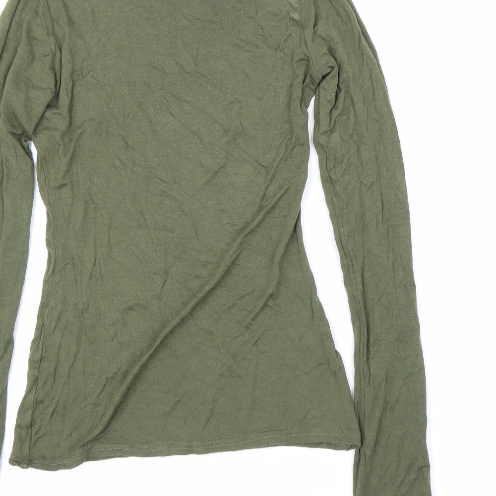 Womens UK Size 8 PRETTYLITTLETHING Green Basic T-Shirt