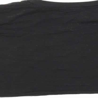 M Womens Black   Cropped T-Shirt Size 8