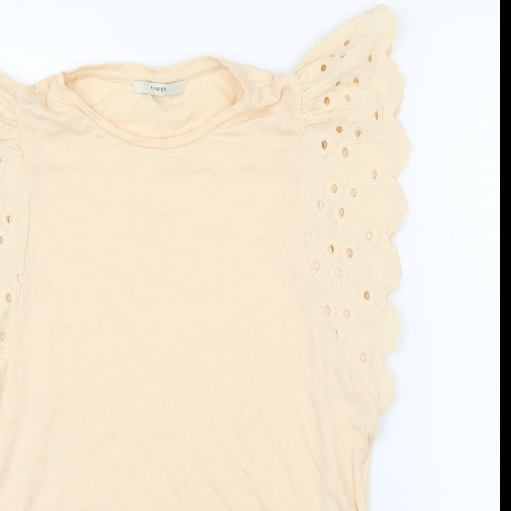 George Womens Beige   Basic Blouse Size 14