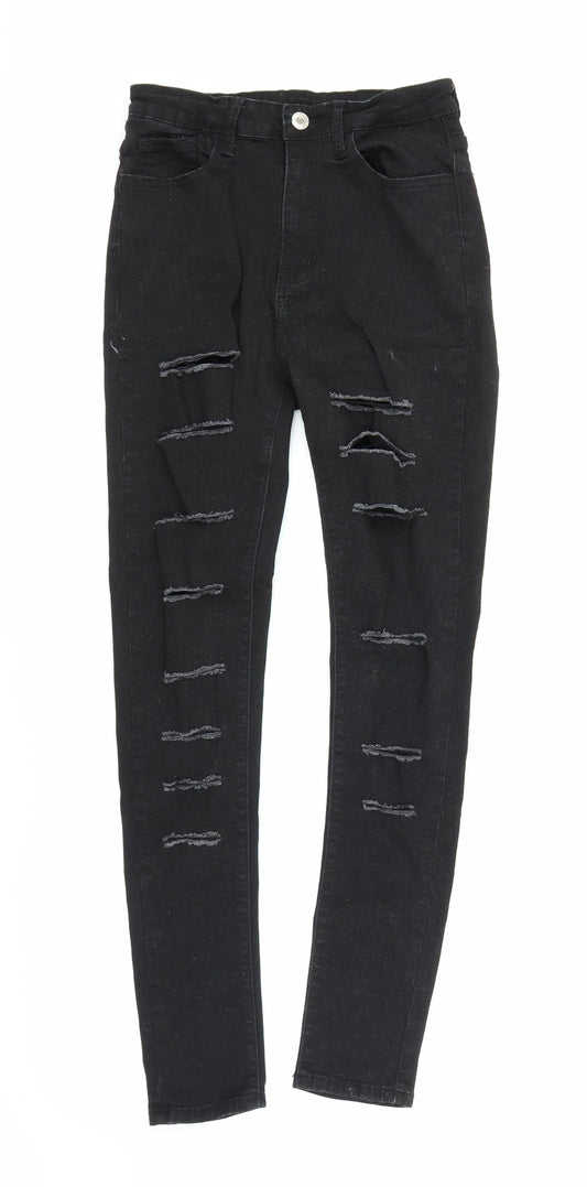 SheIn Womens Black  Denim Skinny Jeans Size XS L27 in