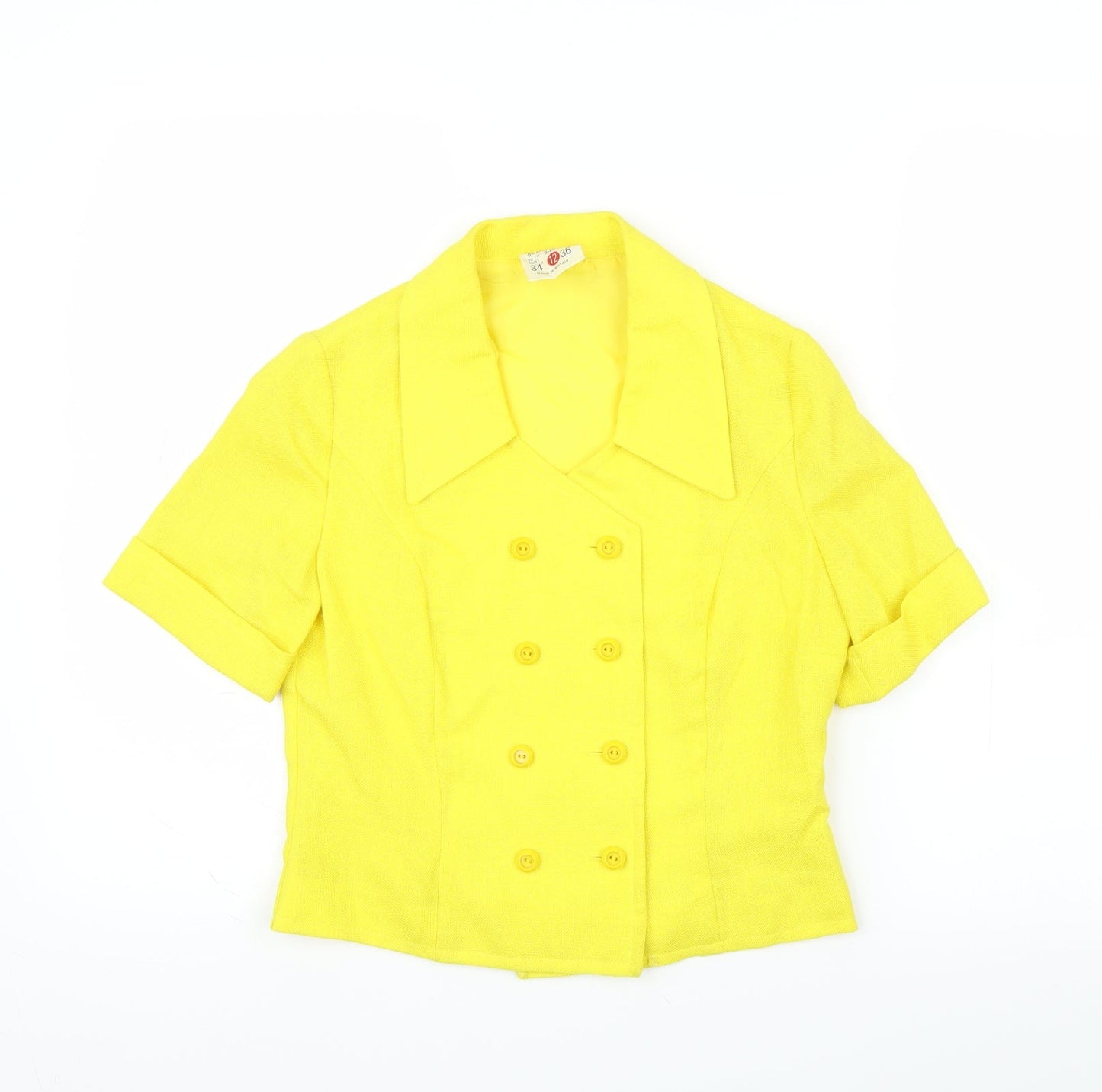 Womens UK Size 12 M&S Yellow Basic Blouse