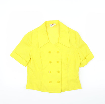 Womens UK Size 12 M&S Yellow Basic Blouse