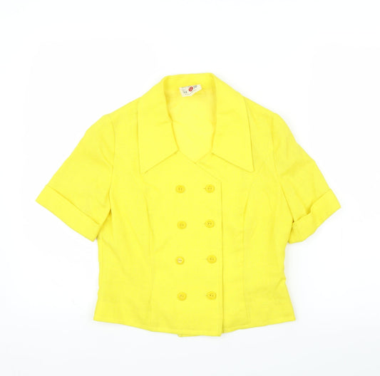 M&S Womens Yellow   Basic Blouse Size 12