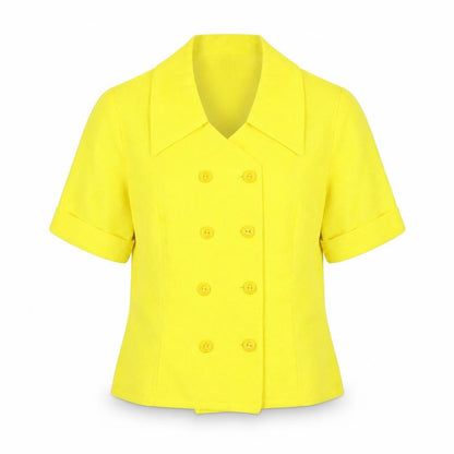 Womens UK Size 12 M&S Yellow Basic Blouse