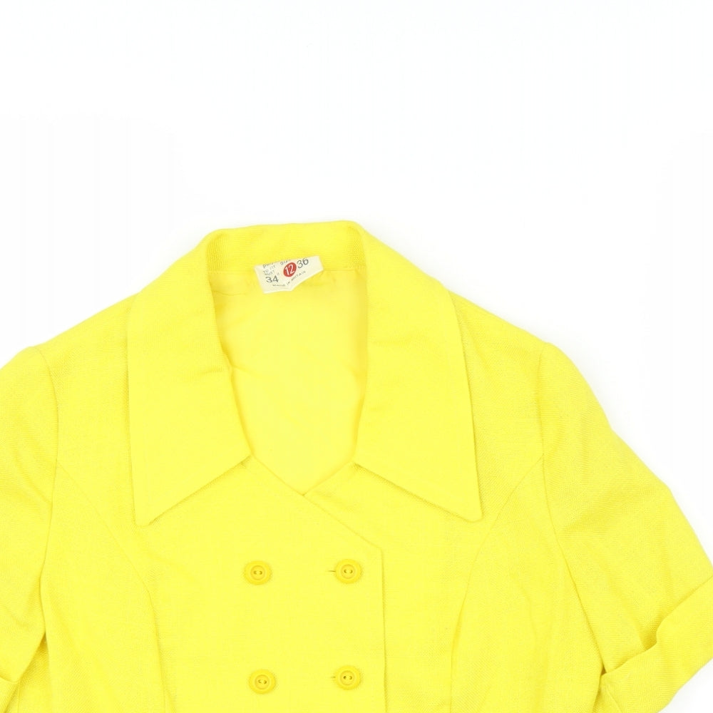 Womens UK Size 12 M&S Yellow Basic Blouse