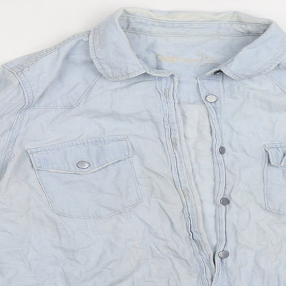 Mens UK Size M Gap Blue  Button-Up Long Sleeve Casual Shirt