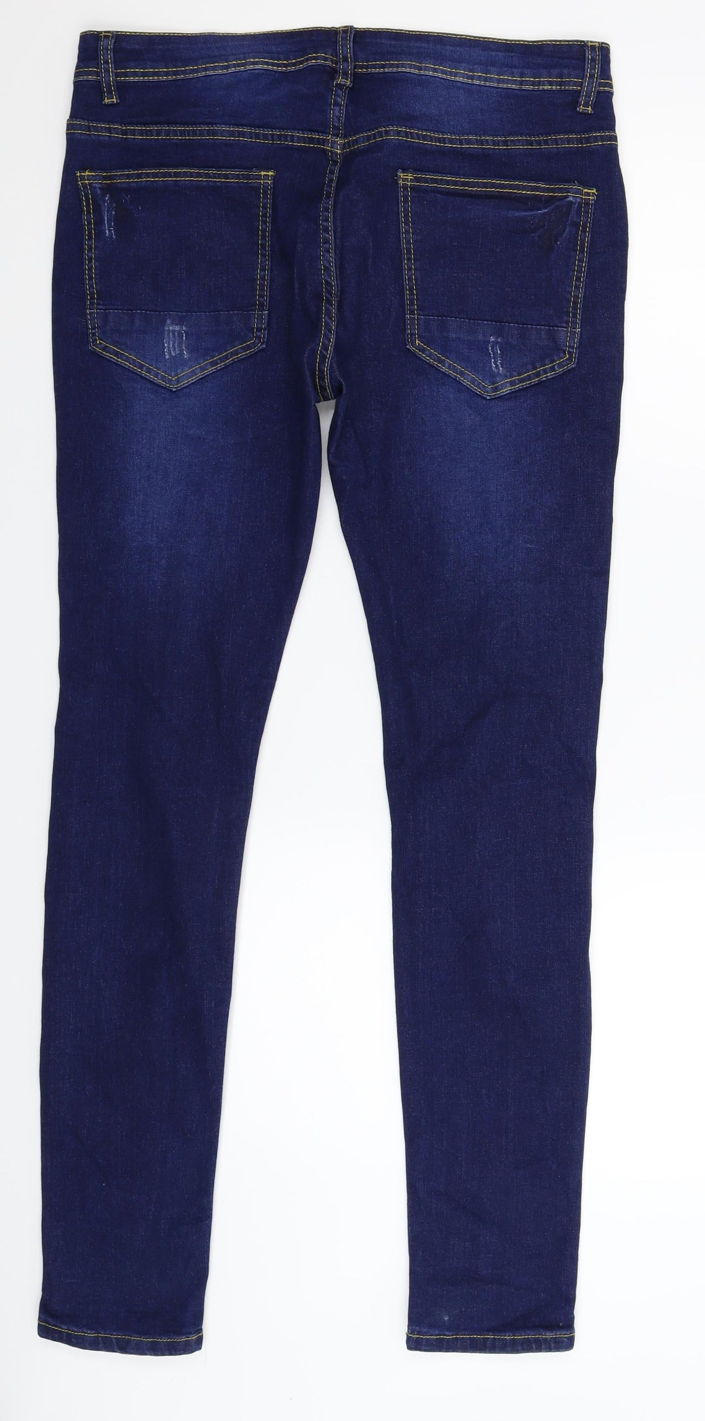 Womens UK Size 34 Preworn Extra-Slim Fit Skinny Blue Jeans
