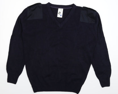 Economy Mens Blue  Knit Pullover Jumper Size L