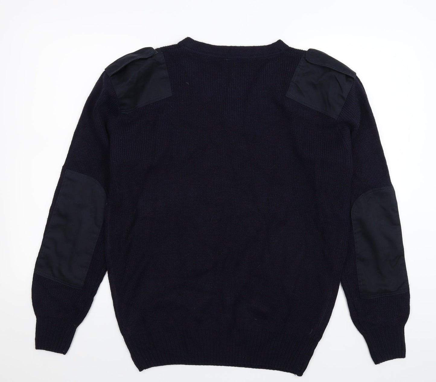 Economy Mens Blue  Knit Pullover Jumper Size L