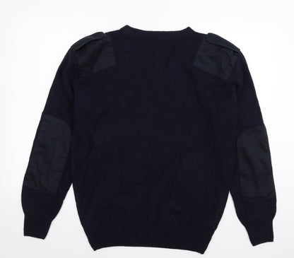 Economy Mens Blue  Knit Pullover Jumper Size L