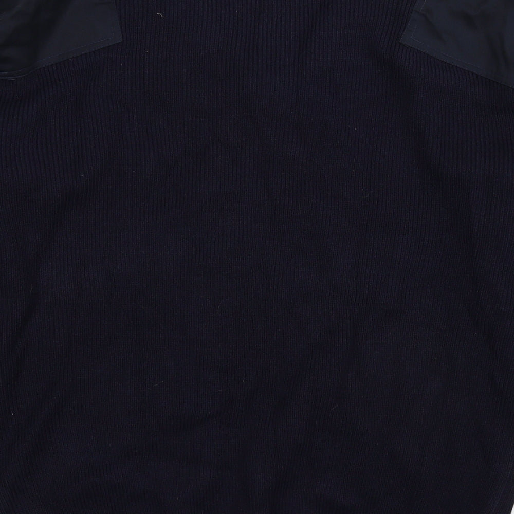 Economy Mens Blue  Knit Pullover Jumper Size L