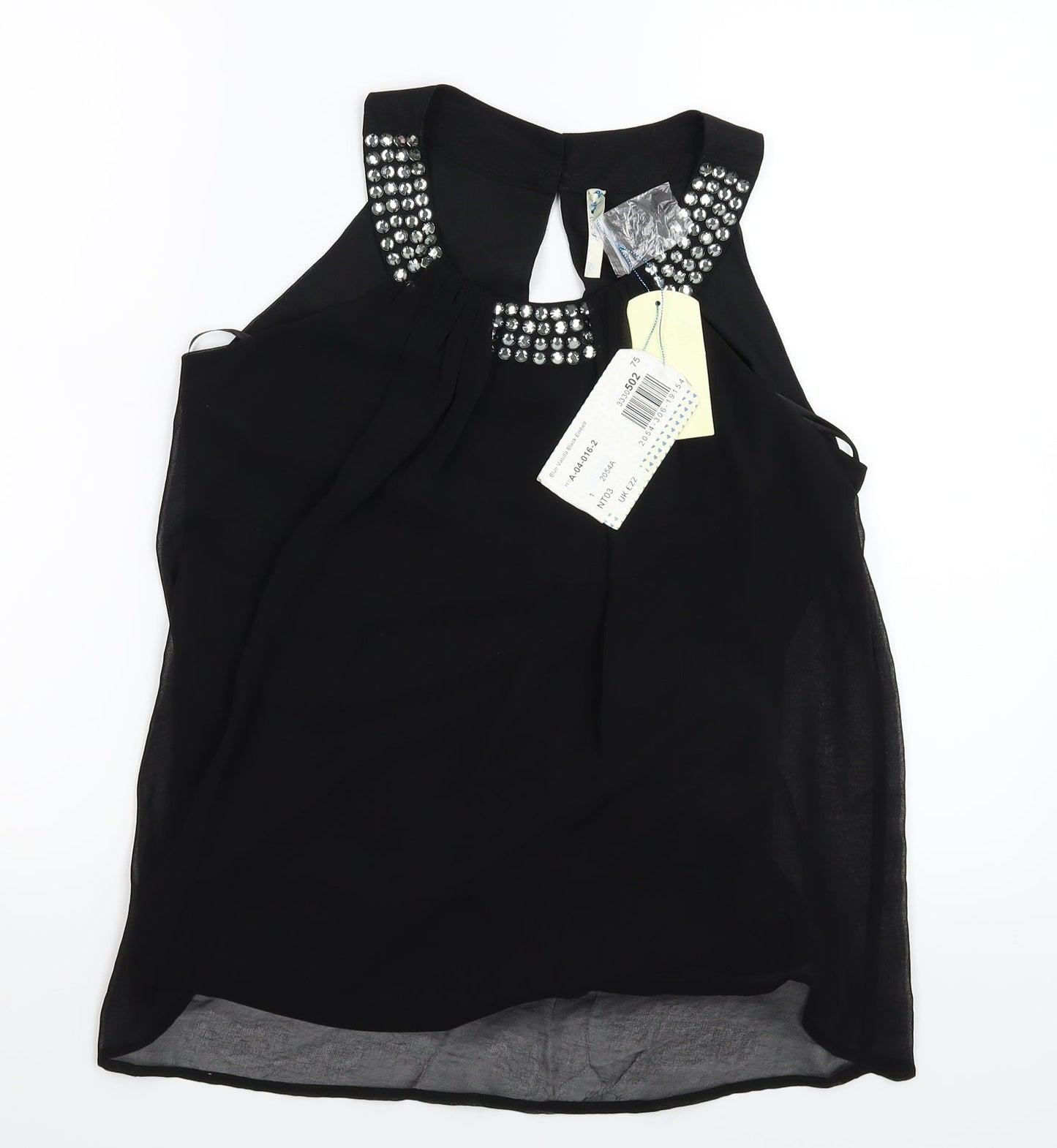 Blue Vanilla Womens Black   Basic Blouse Size XS