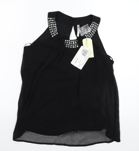Blue Vanilla Womens Black   Basic Blouse Size XS