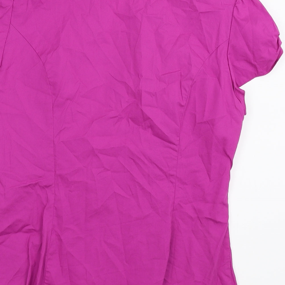 Womens UK Size 10 Dorothy Perkins Pink Basic Button-Up