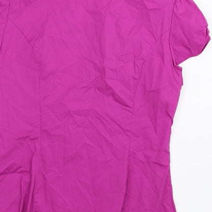 Womens UK Size 10 Dorothy Perkins Pink Basic Button-Up