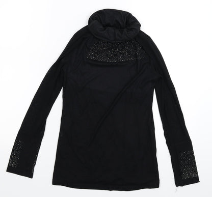 Preworn Womens Black  Knit Pullover Jumper Size M
