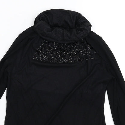 Preworn Womens Black  Knit Pullover Jumper Size M