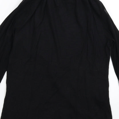 Preworn Womens Black  Knit Pullover Jumper Size M